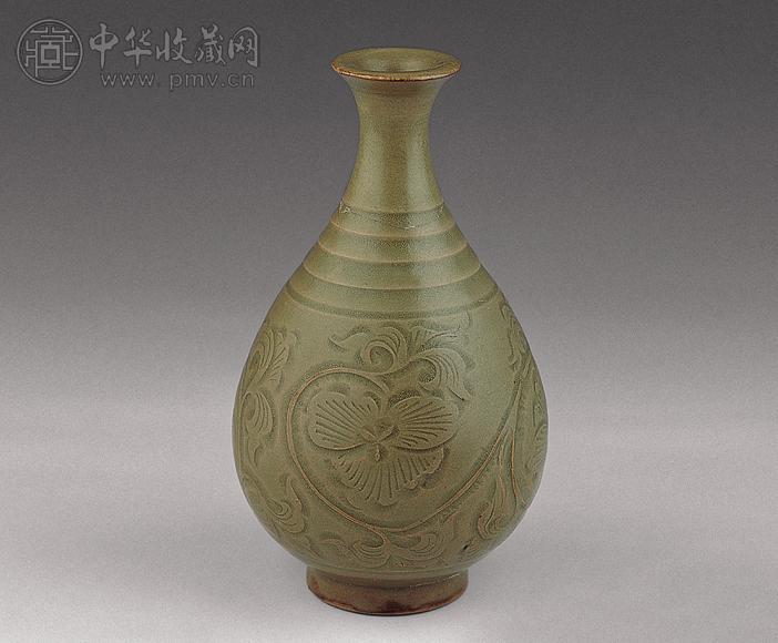 宋 耀州窑刻花玉壶春瓶