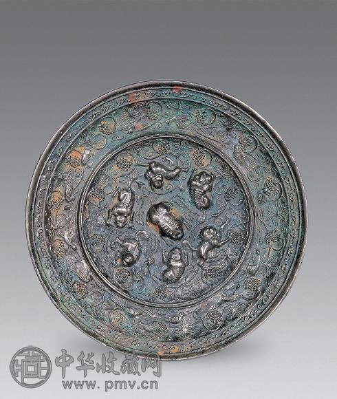 唐 海兽葡萄镜