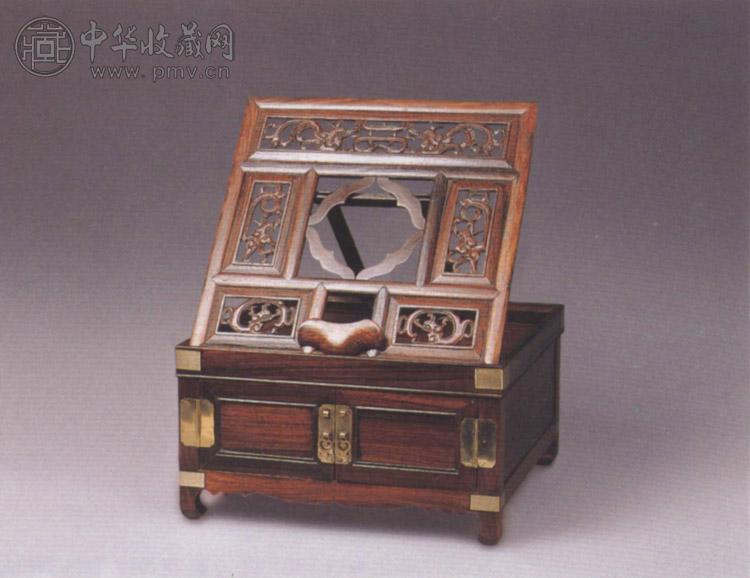 明 黄花梨双门镜台