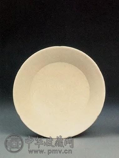 宋 定窑刻花六角花式盘