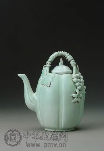 北宋 影青塑瓷瓜型壶