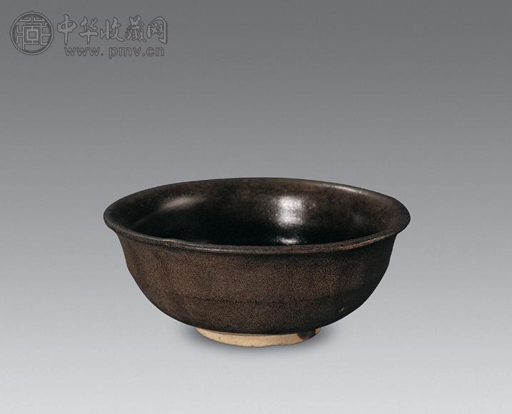 唐 黑釉弦纹碗