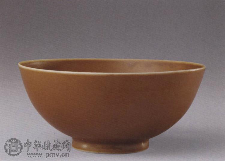 清光绪 酱釉碗