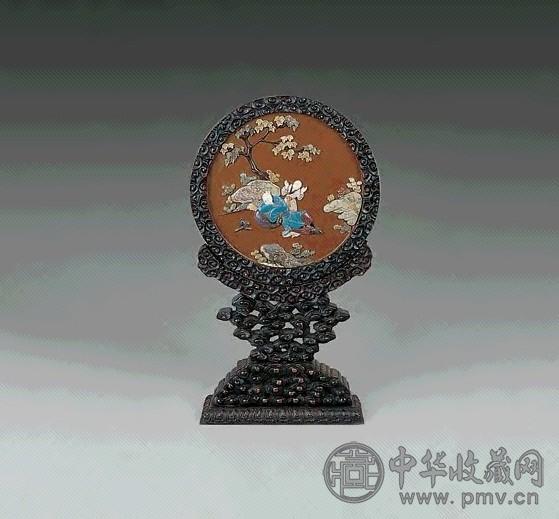 民国 嵌石人物插屏