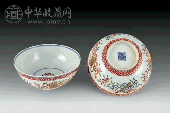 清 粉彩八宝纹碗(1对)