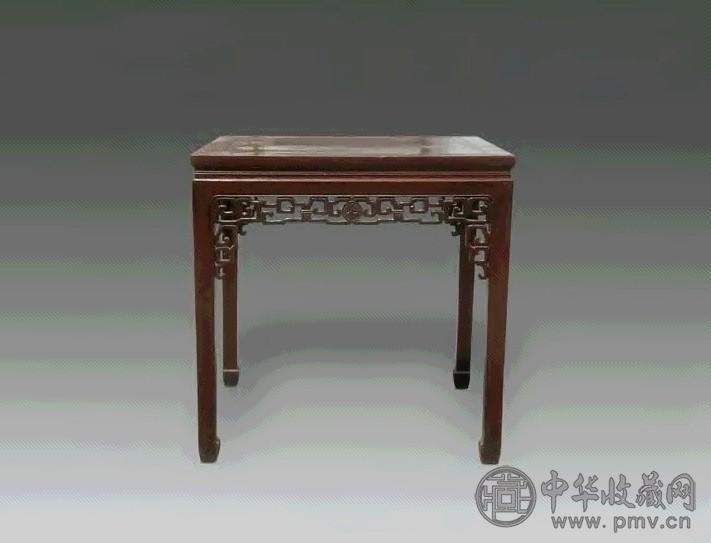 清 红木雕凤纹八仙桌