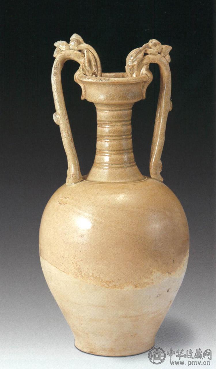 唐 青白釉双龙瓶