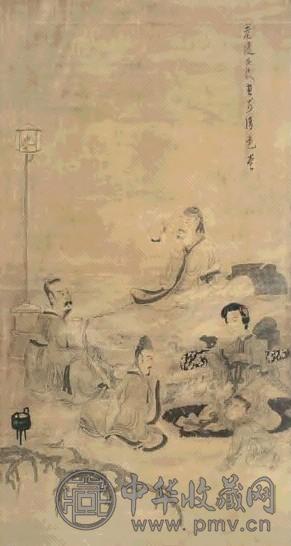 陈洪绶 人物 立轴 设色绢本