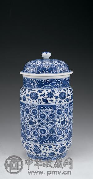 清乾隆青花缠枝莲壮罐收藏资讯|艺术家|书画家|书画名人|书法家-中华收藏网