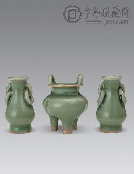 南宋 龙泉窑青釉三供