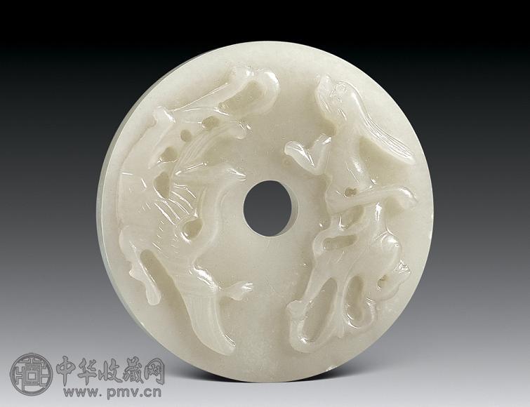 清中期 玉龙凤呈祥璧