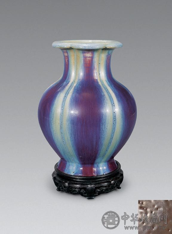 清嘉庆 窑变釉石榴尊