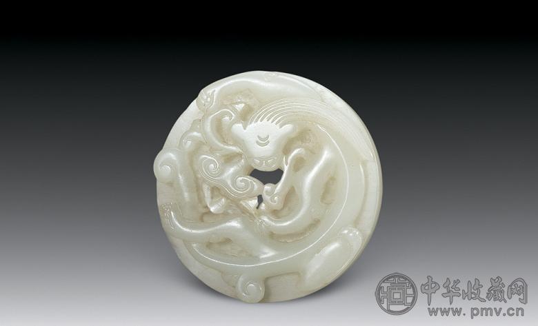 清中期 白玉螭龙璧