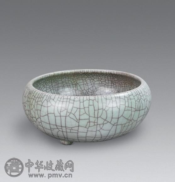 清 仿哥釉三足炉