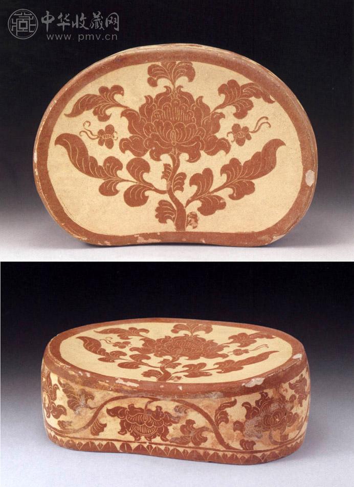 宋 巩义窑刻花枕