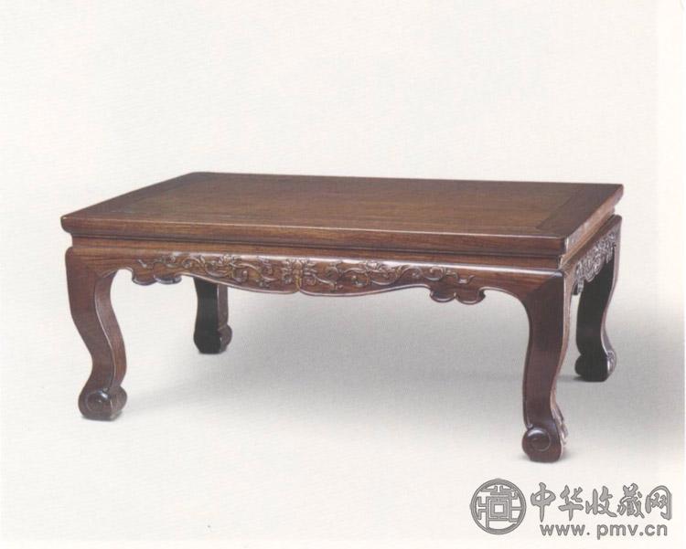 清中期 黄花梨雕花炕桌