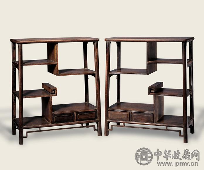 清初 黄花梨小多宝格(1对) 清初 黄花梨小多宝格(1对)