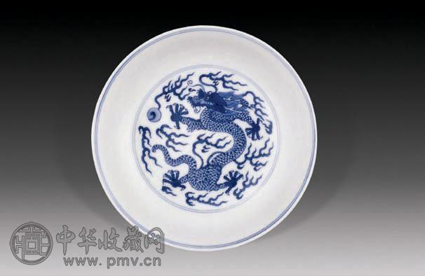 清乾隆青花龙纹盘收藏资讯|艺术家|书画家|书画名人|书法家-中华收藏网