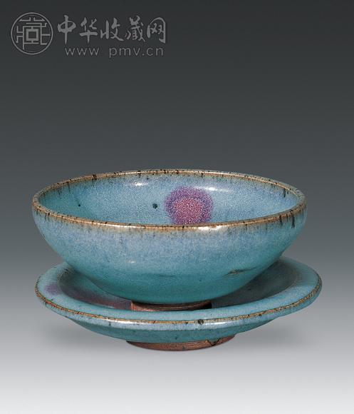 金 钧窑盏托 小碗(2件)