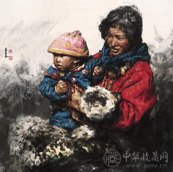 南海岩 人物 镜心 纸本