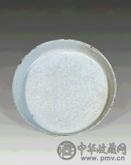 宋 定窑刻花盘