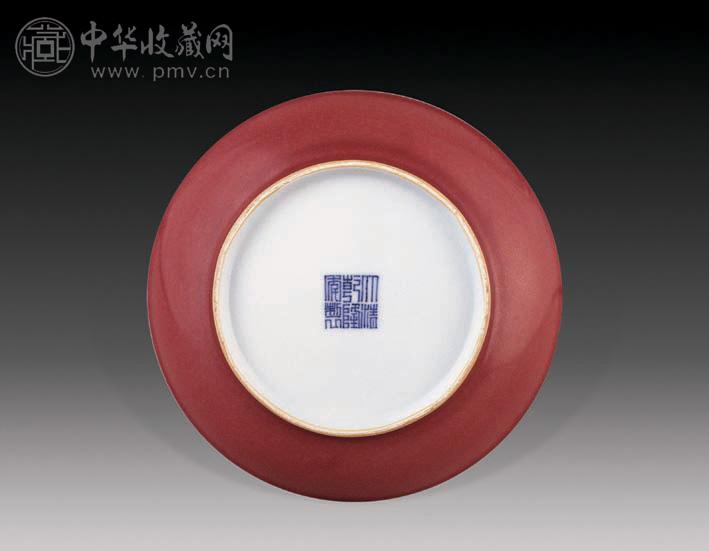 清乾隆 霁红盘