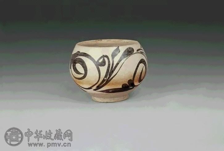 宋 磁州窑鸡心罐