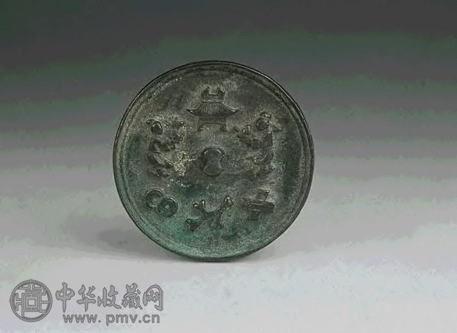 明 人物楼阁镜