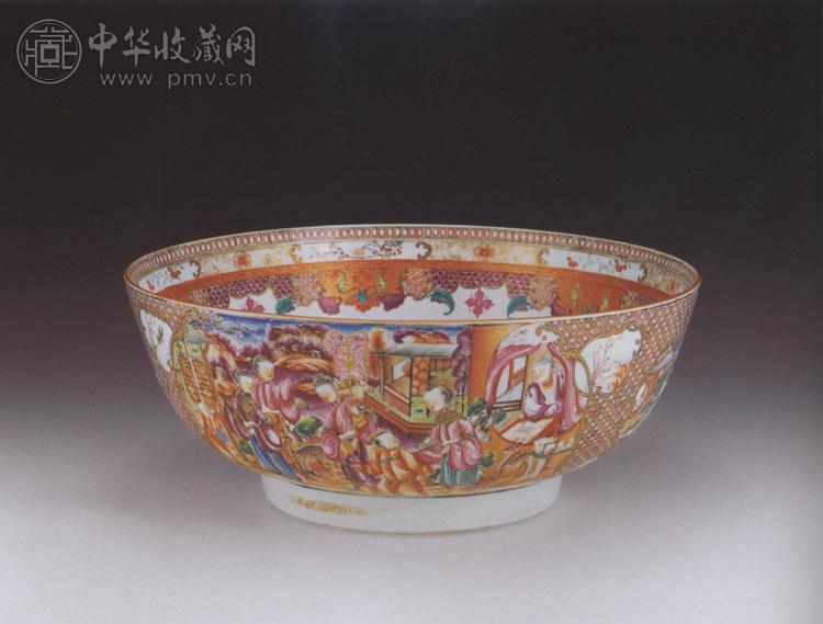 清乾隆 广彩人物大碗