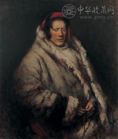 张利 2005年作 藏族汉子 布面油画