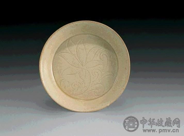 宋 定窑刻莲花小盘