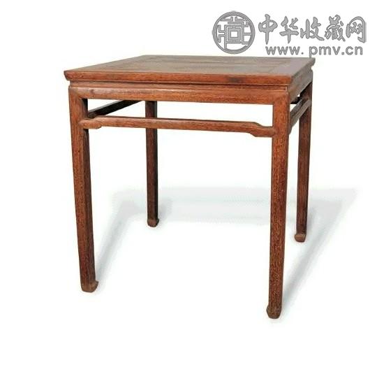 清早期 鸡翅木罗锅枨六仙桌 清早期 鸡翅木罗锅枨六仙桌