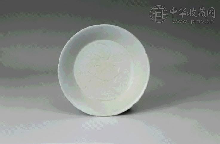 宋 定窑刻莲花花口盘