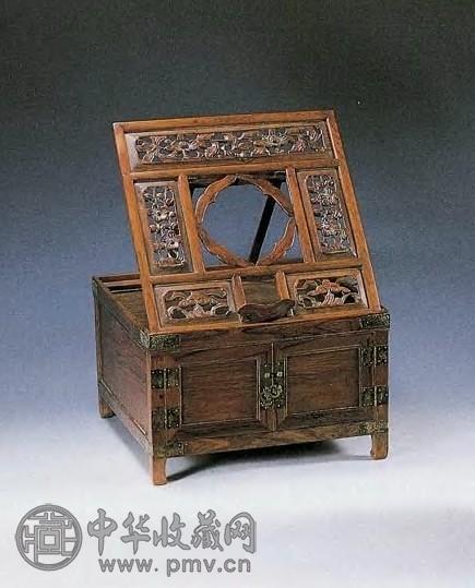 清 黄花梨透雕镜台