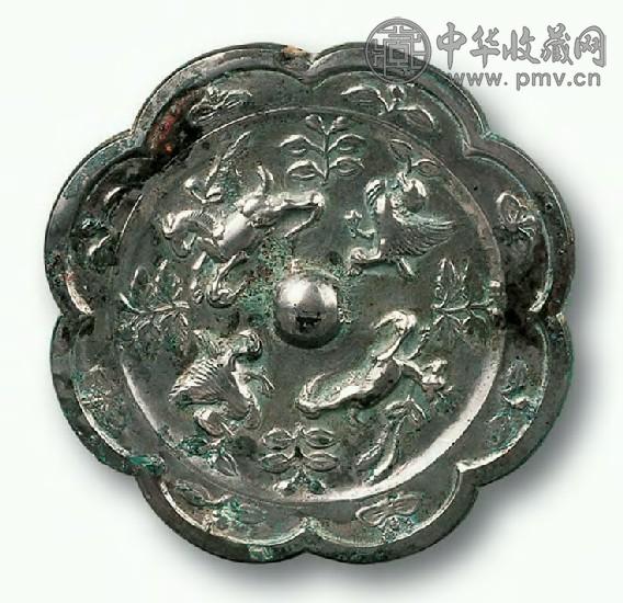 唐 四兽花枝镜