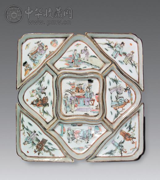 清 粉彩人物攒盘(1套)