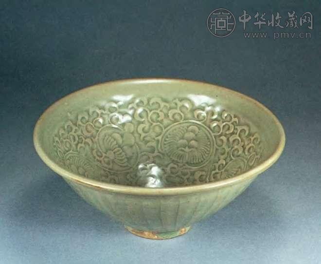 宋 耀州窑刻莲花碗