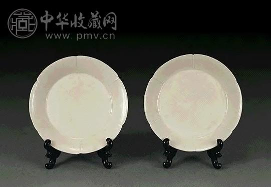 宋 定窑花口盘(1对)