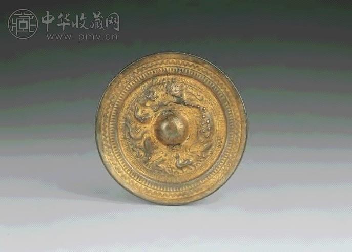 东汉 鎏金龙虎镜