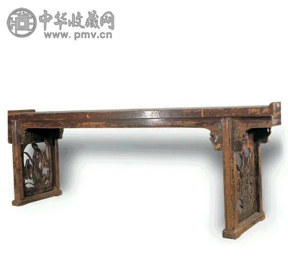 清早期 榆木翘头大条案