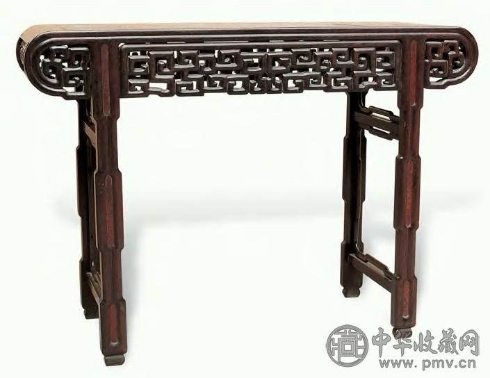 清 红木下卷琴桌