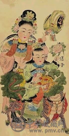 民国 麒麟道子年画