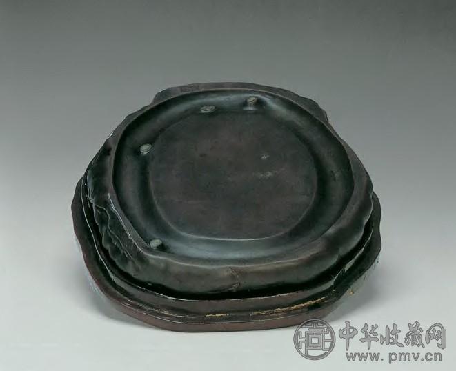 清中期 端石随形腰元砚