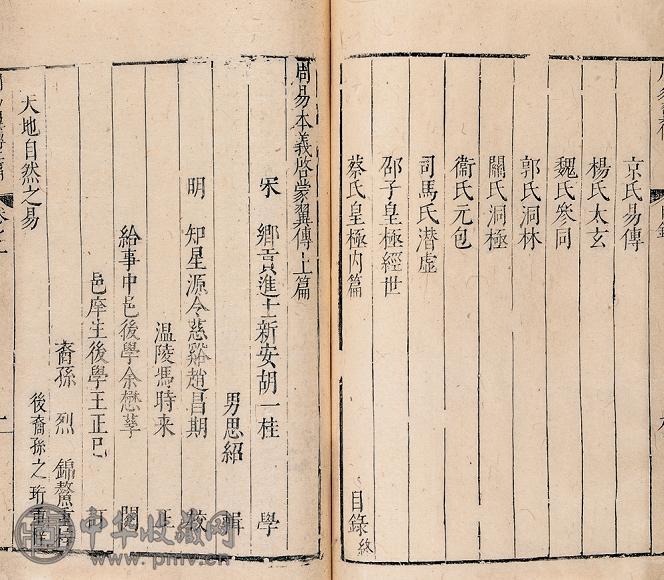 胡一桂撰 周易本义启蒙翼传四卷