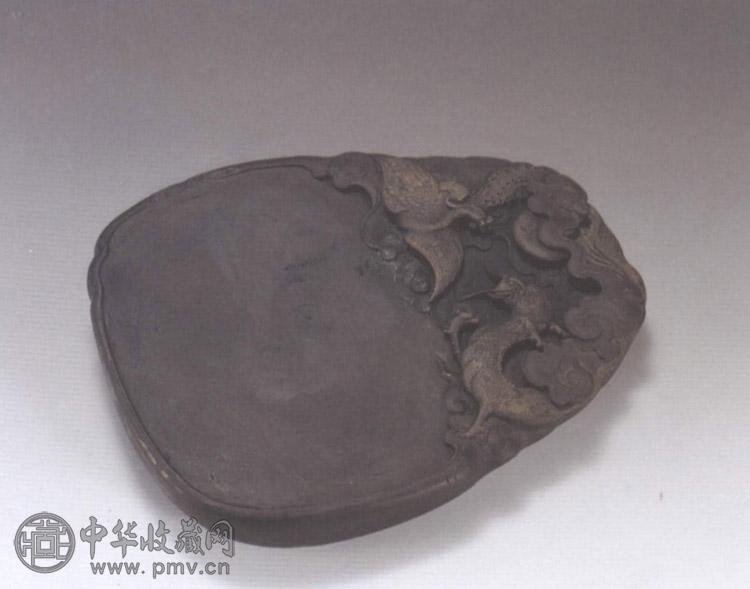 清 端石龙凤随形砚