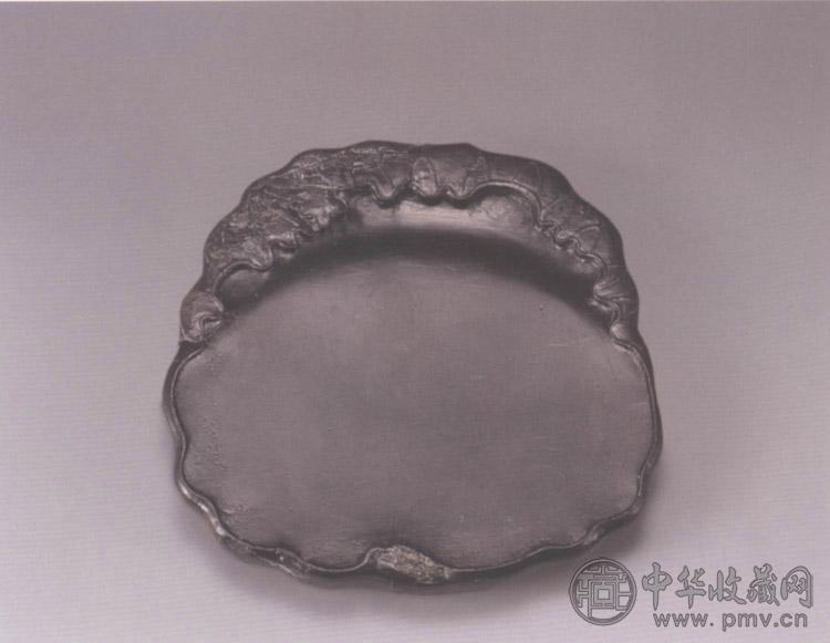 清 端石荷叶式砚
