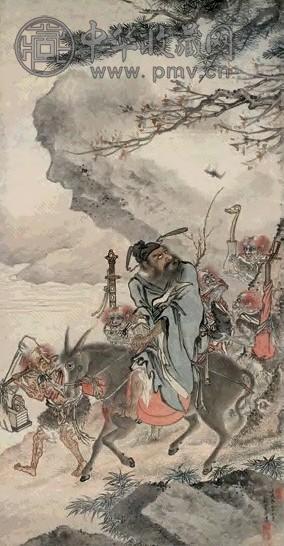 顾见龙 1682年作 出游望福图 轴 纸本设色