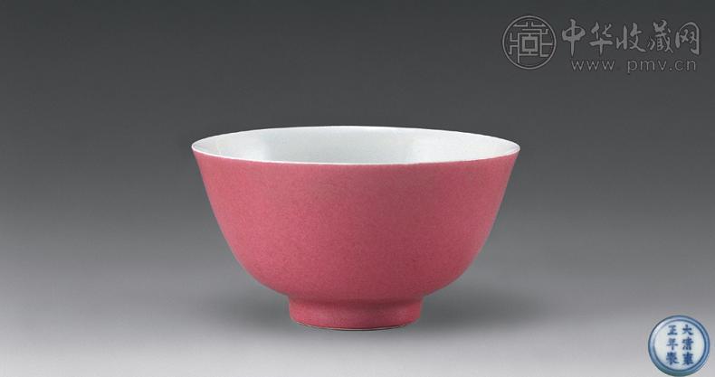 清雍正 胭脂釉小碗