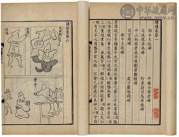 清康熙45年 隶续二十一卷 （宋）洪适撰 一函四册