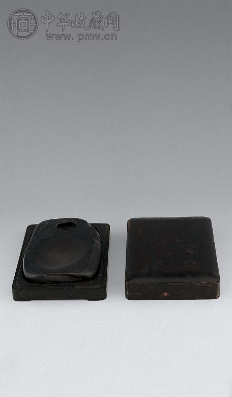 清 紫檀盒砚台(连盒)